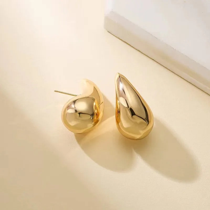 18K Gold Filled Hollow Hoop Earrings